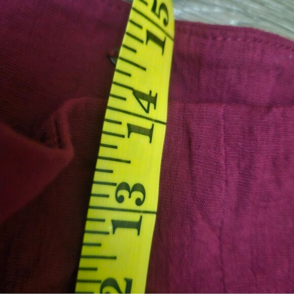 Free People Larissa Pant Cropped Wide Leg in Raspberry Red Pink - Picture 8 of 9